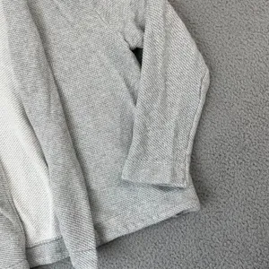 Loft Cardigan Sweater Women S Gray Ribbed Knit Open Front thumbnail 2