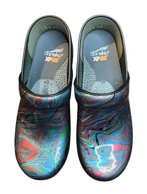 Dansko XP 2.0 Shoes Womens 6.5 Multicolor Patent Clogs Comfort Slip On Tie Dye thumbnail 1