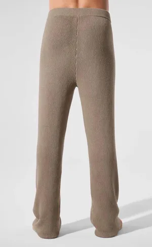 Alo Yoga Domain Rib Knit Sweatpant Gravel S thumbnail 3