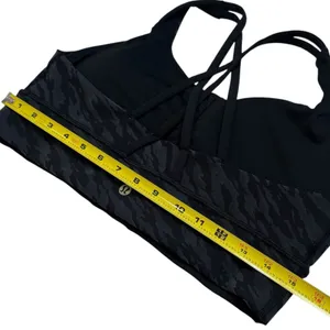 Lululemon Lunar New Year Energy Longline Sports Bra‎ Black Leopard Athletic 12 thumbnail 10
