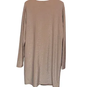 Serra Women's Pink Gold Rose V-Neck Faux Wrap Long Sleeve Lined Dress Size XL thumbnail 2