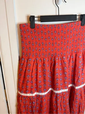 NWT Design History Floral Tiered Maxi Skirt thumbnail 5