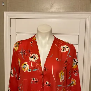 Maurices Red Floral Blouse thumbnail 2