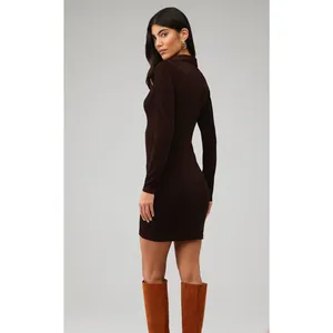 $60 New peppermayo Ring My Bell Mini Dress - Brown - size 4 thumbnail 4