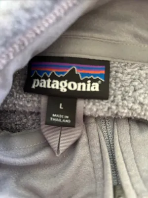 Patagonia Better Sweater 1/4-Zip Heather Gray Sz L Zip Pocket Logo Fleece Lined thumbnail 5