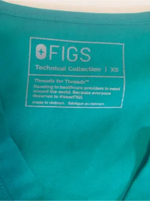 FIGS Women's Teal V-Neck Medical Scrub Top Green Sz XS thumbnail 3