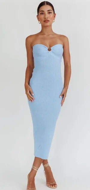 Selfie Leslie Real Talk Sweetheart Neckline Midi Dress thumbnail 1