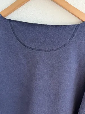 Varsity Football Oversized Navy Off The Shoulder Sweatshirt thumbnail 11