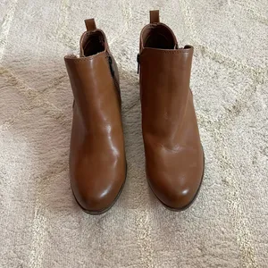 Caramel Brown Leather Ankle Boots Dunes Size 8 thumbnail 5