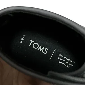 TOMS Boots Womens Sz 8.5 Gray Snake Print Wedge Ankle Lace Up Booties Minimalist thumbnail 7
