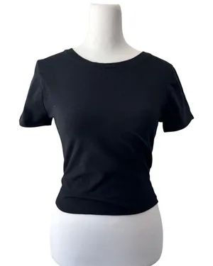Bozzolo Black Cropped T-Shirt thumbnail 1