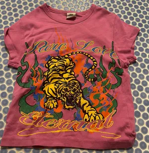 Urban Outfitters pure love tiger baby tee thumbnail 1