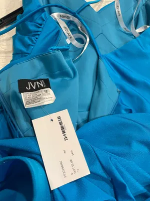 Jovani Hot Blue Long Formal Dress thumbnail 5