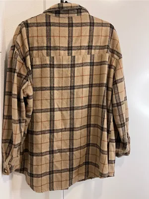 Missguided brown Flannel shacket thumbnail 6