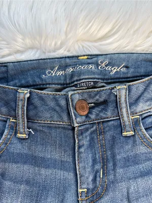 American Eagle Faded Distressed Low Rise Jeggings thumbnail 3