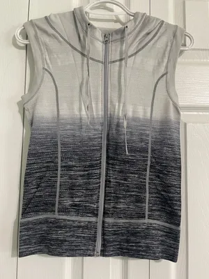 Gray Ombre Sleeveless Activewear Vest thumbnail 1