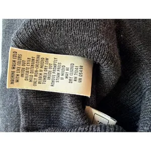 LL Bean Turtleneck Sweater Womens M Black Gray Excellent Merino Wool Vintage thumbnail 5