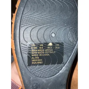 Harborsides Alina Flat Women 8.5W Brown NEW Memory Foam Wide Width Cognac office thumbnail 4