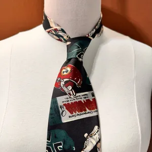 Andrew Rosetti Men's Tie NFL Super Bowl Silk Necktie Football Vintage Cravat thumbnail 1