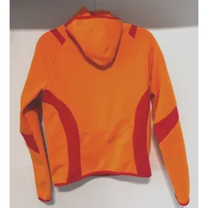 Nike Therma-FIT Womens M Orange Red Full Zip Hooded Running Jacket Thumbholes thumbnail 3