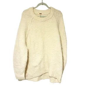 Free People Women's Cream Teddy Long-Sleeve Sweater Tunic Nubby‎ Size XL thumbnail 2