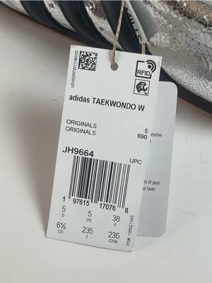 Adidas Originals Taekwondo Women’s Leather Silver Metallic Black Sneakers 6.5 thumbnail 6