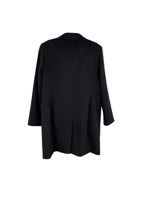 Lauren Ralph Lauren Wool Blend Black Reefer Coat Size 18 Quiet Luxury Minimalist thumbnail 5