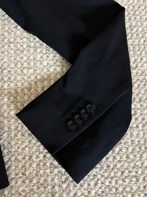 Express Blazer One Button Jacket Women’s Size 6 Black Stretch Regular Fit Office thumbnail 3