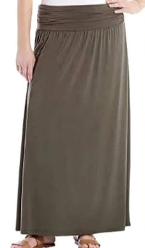 Rohb by Joyce Azria Olive Green Maxi Skirt - NWT - Size L thumbnail 1