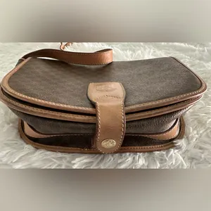Celine‎ Brown Macadam Crossbody Bag Handbag thumbnail 5