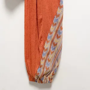 Free People Orange Ribbed Sleeveless Open Back Morning Rise Jumpsuit *FLAWS thumbnail 10