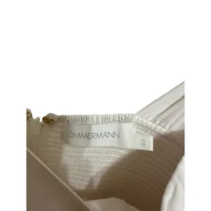 Zimmermann Women's Rosa striped midi Dress size‎ 3 tie shoulder cream cotton thumbnail 5
