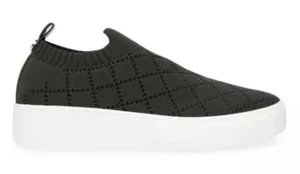 Steve Madden Bequilt sneaker slip on loafer stretch sock comfy shoes sz 6 thumbnail 1