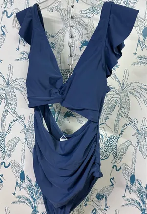Cupshe Deep Blue Women’s One Piece Swimsuit thumbnail 1