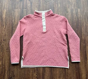 Women’s Pink Quilted Wallflower T Snap Waffle Pullover Sweatshirt - Size M thumbnail 1