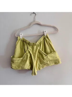 Free People Good Fortune Solid Cotton-Linen Shorts thumbnail 7