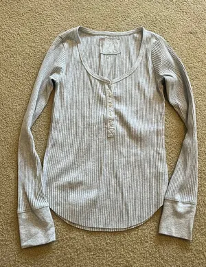 Aerie waffle knit top thumbnail 1