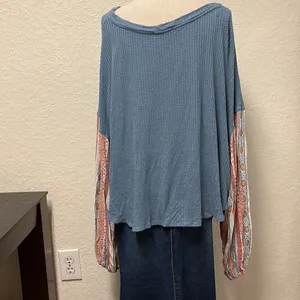 ALTAR’D STATE Boho Waffle Knit Shirt - Size Large thumbnail 4