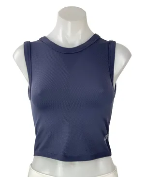 Free People Women's Blue Sleeveless Activewear Athletic Yoga Crop Tank Top Sz M thumbnail 1