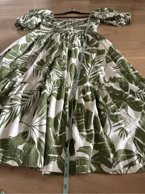 Abercrombie & Fitch Emerson green tropica Midi Dress size medium NWT thumbnail 11