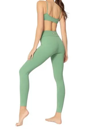 SCULPTING TEXTURELESS SAGE GREEN LEGGING PANTS thumbnail 1