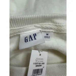 Gap Women Cream Floral Embroidered Logo Crewneck Sweatshirt Medium NWT 1172777 thumbnail 5