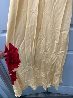 Farm Rio Light Yellow Poppy Flowers Sleeveless Maxi Dress size large thumbnail 8