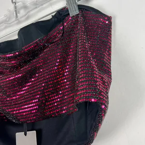 NWT Sincerely Jules Sequin Corset Crop Top Removable Straps Size Large L NEW thumbnail 7