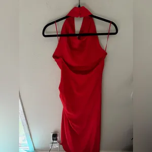 VICI Satin Red Open Back Dress Size M Holiday Christmas Cocktail thumbnail 2