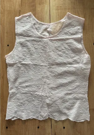 Nap‎ Vintage Womens Pink Floral Lace Tank Top Sleeveless Scoop Neck Size L USA thumbnail 1