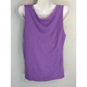 Lauren Ralph Lauren‎ Purple Cotton Scoop Neck Tank Womens XL Coastal Nautical thumbnail 3