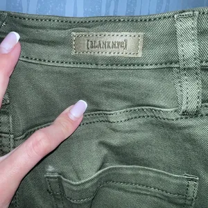 Blank NYC Delancey Button Fly High Waist Wide Leg Green Pants Jeans Size 24 thumbnail 5
