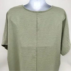 Entro Sage Green V-Neck Short Sleeve Top thumbnail 6