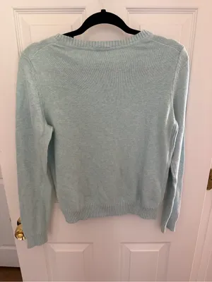 Gap Crewneck Teal Blue Green Sweater Size Medium thumbnail 5